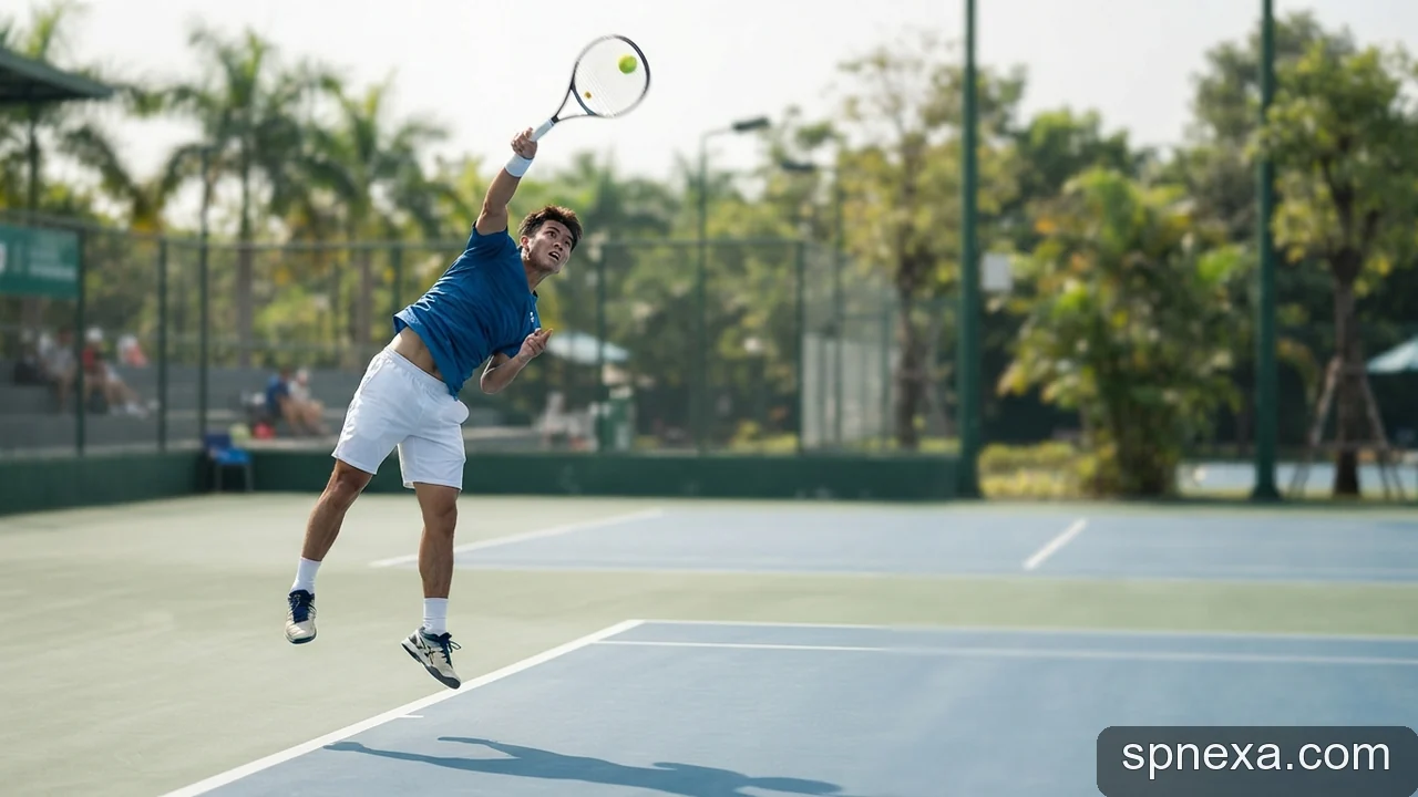 Minh họa: Cú smash trong quần vợt: cách chọn vị trí và vung vợt đập bóng dứt điểm