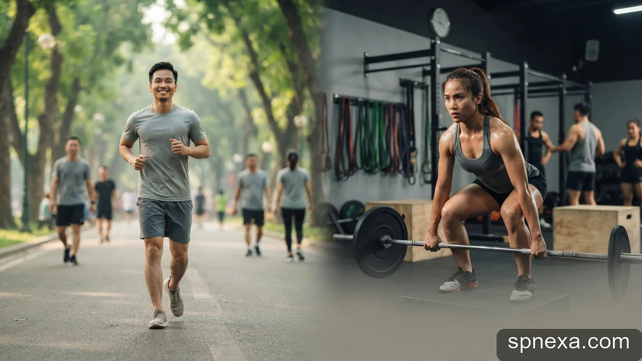 Minh họa: Sự khác biệt giữa thể thao giải trí và thể thao thành tích cao về mặt lối sống
