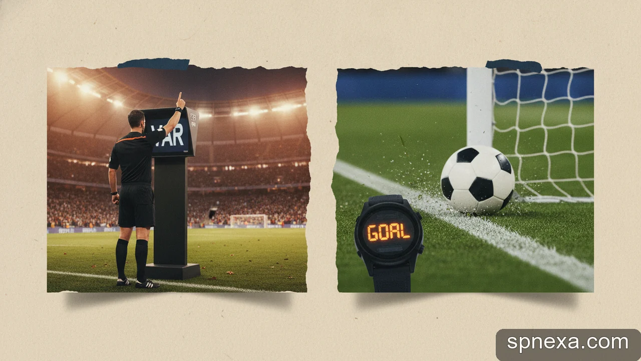 Minh họa cho Tỷ số bóng đá World Cup: So sánh vai trò của VAR và công nghệ goal-line trong việc xác định kết quả
